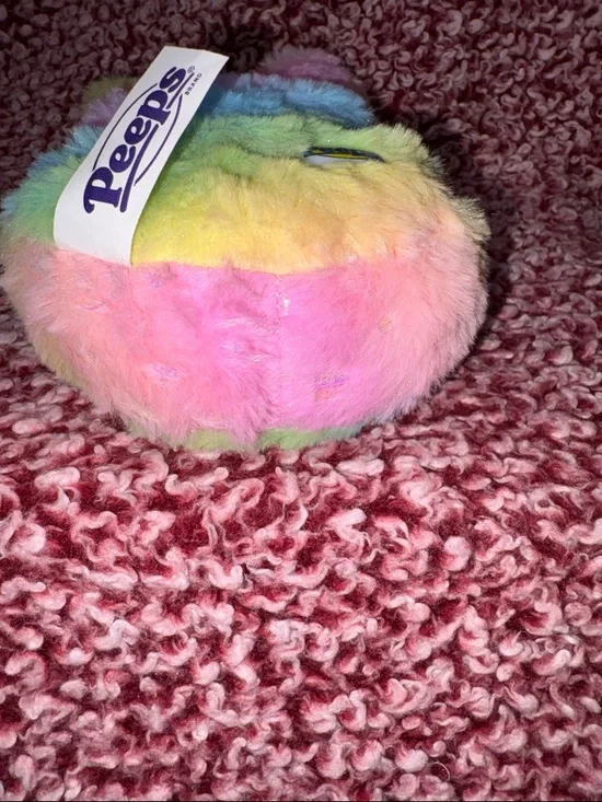 PEEPS 🌈Plush Rainbow Bunny Stuffed Animal - Picture 3 of 3